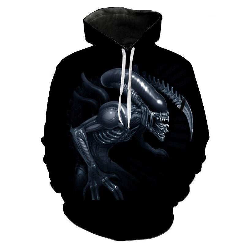 Alien black and green tie dye hoodie unisex dark hoodie fleece sweater –  Masha Apparel