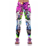 Psychedelic Rick And Morty Leggings