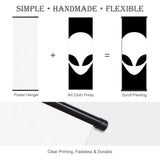 White Alien Wall Art