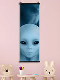Blue Alien Wall Art