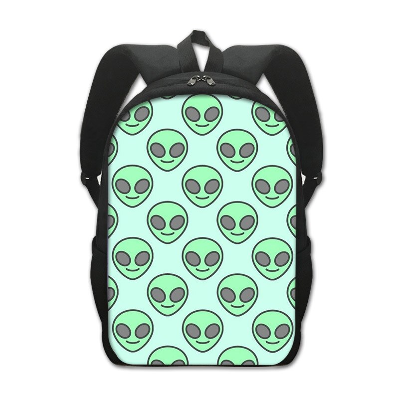 ?Alien backpack?? Club Exx Alien Plush Backpack With Pockets - Green – Dolls Kill main image 4