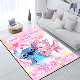 Cute Stitch And Angel Rug