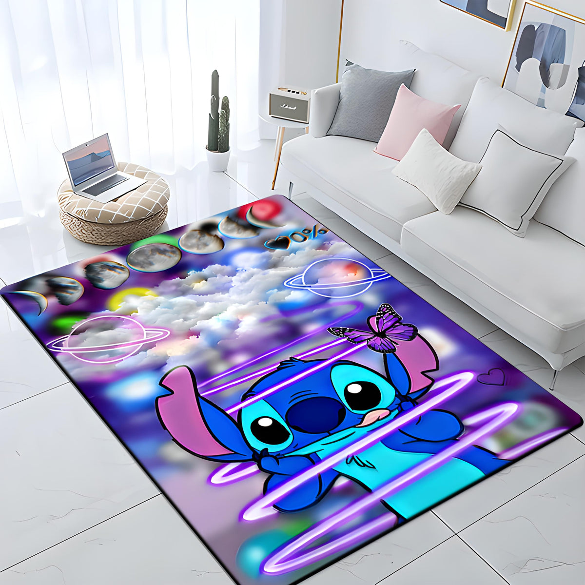 Disney Lilo & Stitch Carpets for Living Room Child Play Mats Area