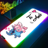 Stitch And Angel Kissing Mouse Pad