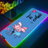 Stitch And Angel Kissing Mouse Pad