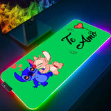 Stitch And Angel Kissing Mouse Pad