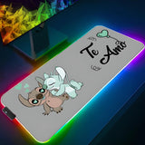 Stitch And Angel Kissing Mouse Pad