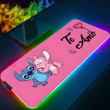 Stitch And Angel Kissing Mouse Pad