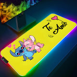 Stitch And Angel Kissing Mouse Pad
