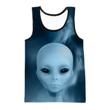 Blue Alien Tank Top