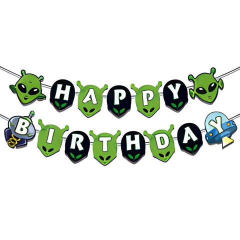 Alien Birthday Banner