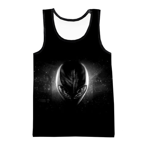 Black And White Alienware Tank Top