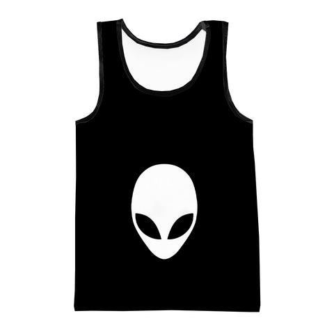 Black and White Alien Tank Top