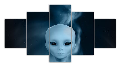 Blue Alien Painting