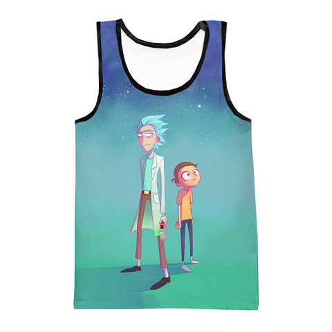 Blue Rick  and Morty Tank Top