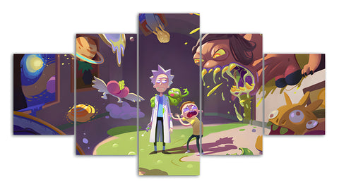Colorful Rick And Morty Painting