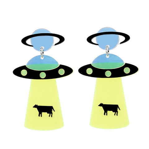 Cute Hip Hop UFO Earrings