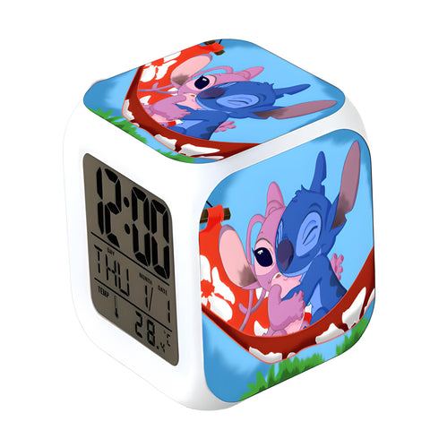 Lilo & Stitch Alarm Desk Clock 3.75 Home Office Decor G209 Nice For Gift
