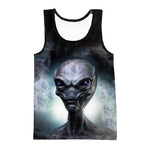 Gray Alien Tank Top