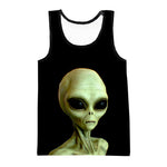 Grey Alien Tank Top