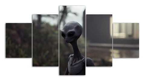 Grey Alien Painting