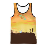 Orange Rick and Morty Tank Top