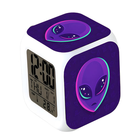 Purple Alien Alarm Clock
