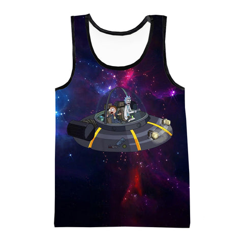 Rick And Morty Flying Saucer Tank Top