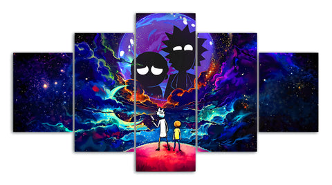 Rick And Morty Galaxy Painting