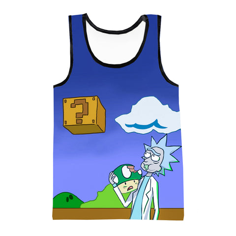 Rick and Morty Mario Bros Tank Top