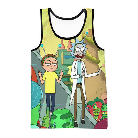 Rick and Morty Middle Finger Tank Top