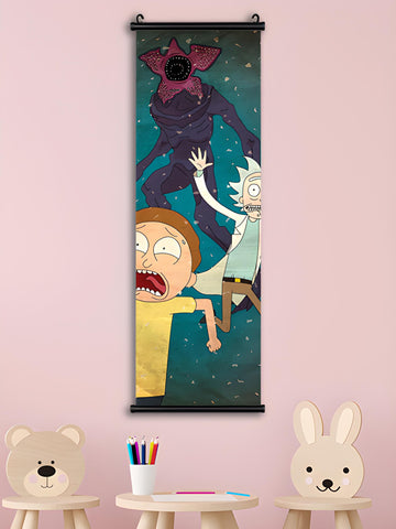 Rick And Morty Stranger Things Wall Art