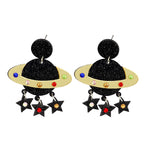 UFO Astronaut Star Earrings