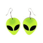 Yellow Alien Earrings