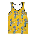 Yellow Rick and Morty Tank Top-Alien Shopping