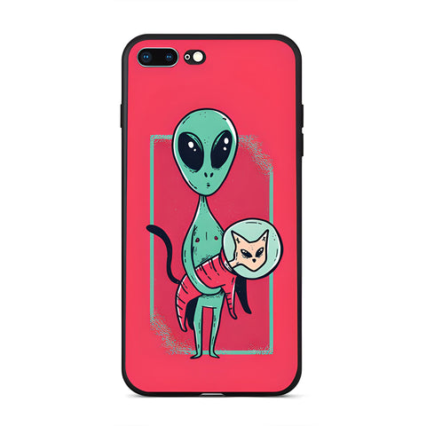 Alien And Cat Iphone Case