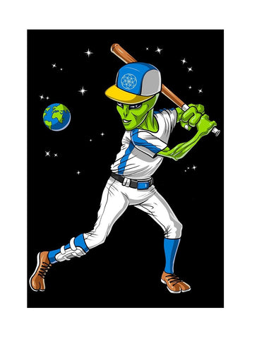 Alien Baseball Poster