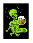 Alien Drunk Poster