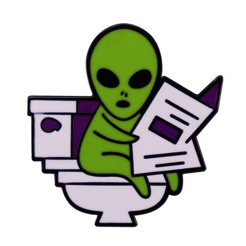 Alien In The Toilet Pin