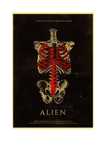 Alien Skeleton Poster