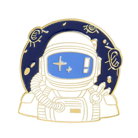 Astronaut And Moon Pin