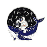 Astronaut And Whale Pin