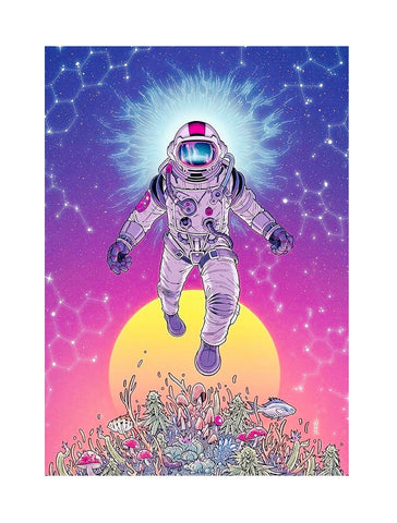 Astronaut Trippy Poster
