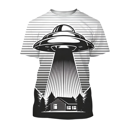 Black And White UFO T-Shirt