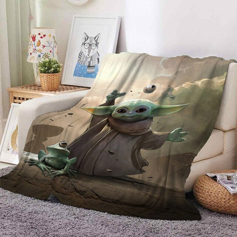 Grogu And Frog Blanket