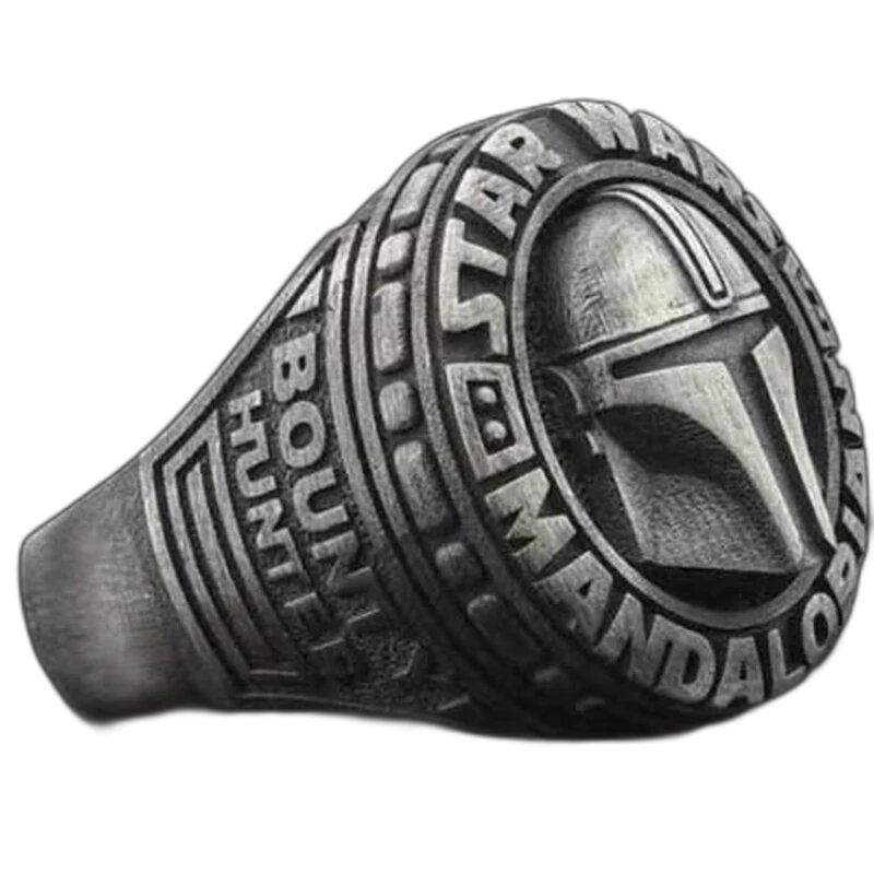 Mandalorian Helmet Ring Alien Shopping