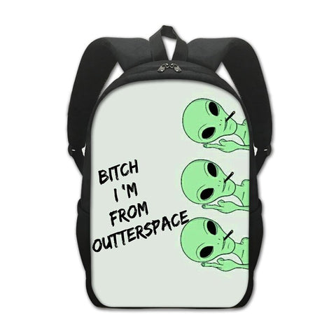 Middle Finger Alien Backpack