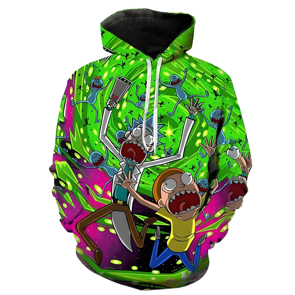 Rick And Morty Portal Hoodie Alien Shopping