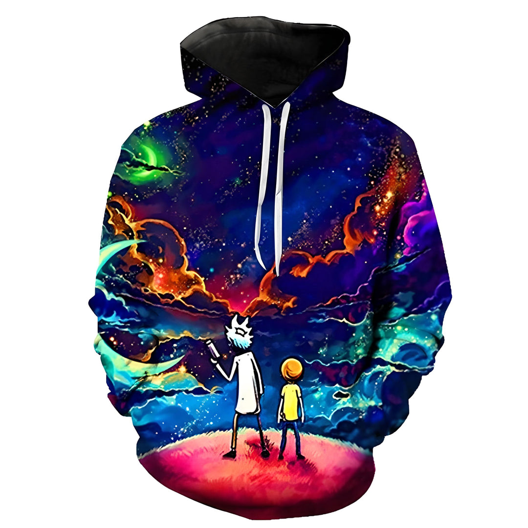 Galaxy rick and morty hoodie clearance