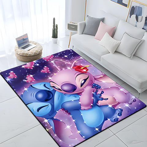 Stitch And Angel Hugging Rug